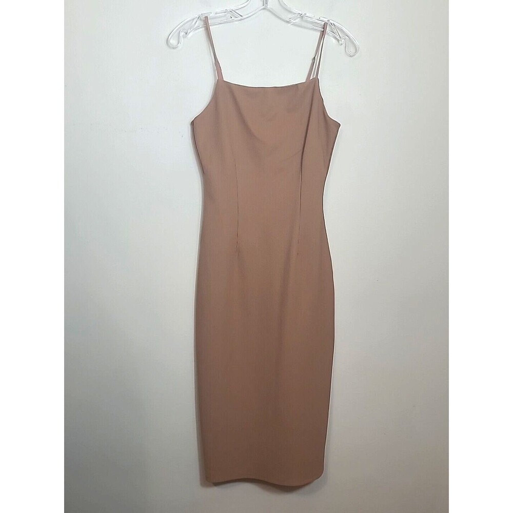 Socialite Strappy Ribbed Tank Dress Tan Beige Size Small with Tags
